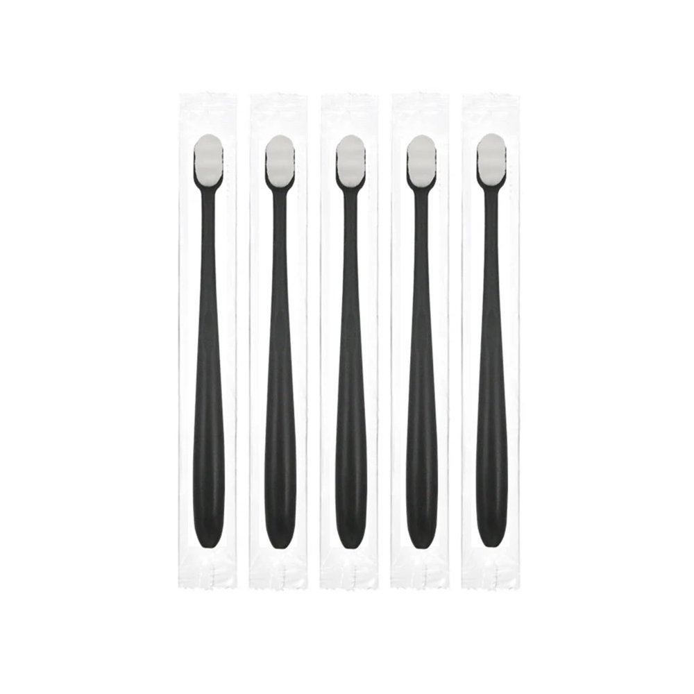 NSKQUFDNFKA Manual Toothbrush 5pcs/Set Toothbrush Bristle Ultrafine Adult Tooth Brush Teeth Deep Cleaning Care Brush Portable Travel Brush(Black 5 Pieces)