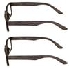 V.W.E. 2 Pairs of Wood Grain Printed Temple Arm Reading Glasses - Spring hinge men women readers (2 Grey, 2.25, x) view 3