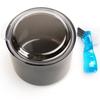 Denture Case with Strainer Basket & Brush, Denture Bath Cup for Full & Partial Dentures, Retainer & Mouth Guard Storage, Denture Soaking Container, Dental Bath Holder -Black view 1