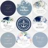 100Pcs Personalized Round Circle Label Stickers Custom Name Date Thank You Decals for Bridal Shower Party Favors Wedding Decor view 2