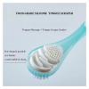 NSKQUFDNFKA Manual Toothbrush Double Side Tongue Cleaner Brush for Tongue Cleaning Care Tool Silicone Tongue Scraper Toothbrush Fresh Breath Brush(Yellow) view 2