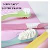 NSKQUFDNFKA Manual Toothbrush Double Side Tongue Cleaner Brush for Tongue Cleaning Care Tool Silicone Tongue Scraper Toothbrush Fresh Breath Brush(Yellow) view 4