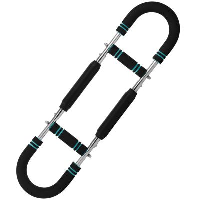 Adjustable Arm Exerciser, Chest Trainer, Steel Frame Fitness Equipment with Foam Grips, Black and Blue
