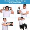 Adjustable Arm Exerciser, Chest Trainer, Steel Frame Fitness Equipment with Foam Grips, Black and Blue view 2