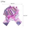 MECCANIXITY 12 Inch Giant Large Pull Bow 2 Pcs Big Glitter Metallic Car Bows Ribbon for Wedding Presents Gift Wrapping Christmas, Rose Gold view 2