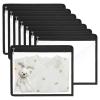 8 Pcs Transparent Zipper Bags, 13X10.4 Pvc Storage Pouches, Waterproof Toiletry & Makeup Organizers, Clear Travel & Office File Bags view 1