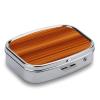 Wood Grain Pill Case with 2 Compartment, Pill Organizer Portable Square Pill Box,Vitamin Pill Organizer for Pocket Purse and Travel view 3