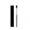 NSKQUFDNFKA Manual Toothbrush 1/2/3/4pcs Gold Toothbrush Luxury Soft Teeth Brush Men Women Adult Toothbrushes Electroplated Brushes Brush(Gold BK) view 1