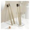 NSKQUFDNFKA Manual Toothbrush 1/2/3/4pcs Gold Toothbrush Luxury Soft Teeth Brush Men Women Adult Toothbrushes Electroplated Brushes Brush(Gold BK) view 4