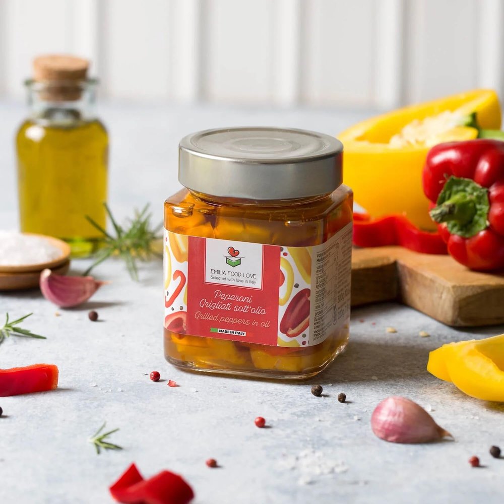 EMILIA FOOD LOVE | Grilled Peppers in oil - 10.6 oz (300g)