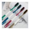 NSKQUFDNFKA Manual Toothbrush Huge Head Toothbrush Medium Soft Proper Dental Care Black Charcoal Bristles Brush(Purple 1PCS) view 2