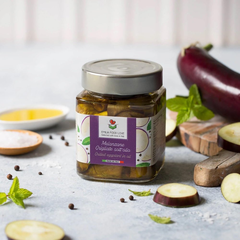EMILIA FOOD LOVE | Grilled Eggplant in oil - 10.6 oz (300g)