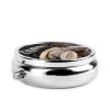 GGNKDL Cowboy Black Hat Western Boots Prints Round Mini Pill Box with 3 compartments for Pill Storage and Portable Travel view 3