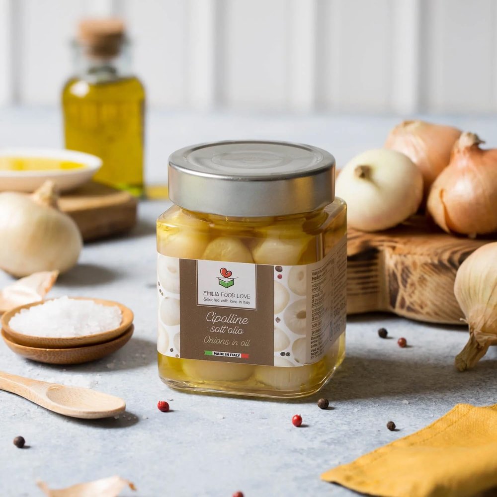 EMILIA FOOD LOVE | Borettane Onions in oil- 10.6 oz (300g)