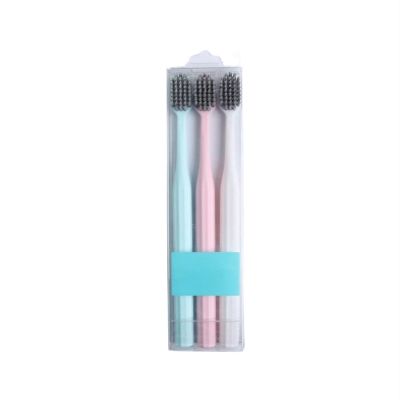 NSKQUFDNFKA Manual Toothbrush Spiral Tri Color Toothbrush for Adult Ultra-fine Soft Brush Secure Deep Cleaning Oral Care Camping is Convenient Brush