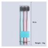 NSKQUFDNFKA Manual Toothbrush Spiral Tri Color Toothbrush for Adult Ultra-fine Soft Brush Secure Deep Cleaning Oral Care Camping is Convenient Brush view 3