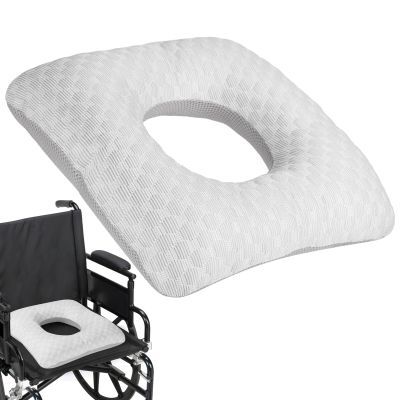 Vestamore Donut-Shaped Cushion For Pressure Relief, Seat Pad For Wheelchair, Stretch Cotton, Ice Silk Fabric With Removable Zipper Cover For Bedsores