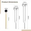128Hz, 256Hz, 512Hz Tuning Forks Set With Mallet, Screwdriver, Carry Case With Dividers, Aluminum Alloy Build For Yoga, Sound Sessions, Balance view 2
