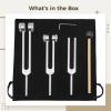 128Hz, 256Hz, 512Hz Tuning Forks Set With Mallet, Screwdriver, Carry Case With Dividers, Aluminum Alloy Build For Yoga, Sound Sessions, Balance view 3