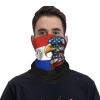 America and Paraguay Paraguayan Eagle Flag Neck Gaiter Balaclava Face Mask for Men Women Patriotic Design Seamless Bandana Cover Scarf Headwear Headband Head Wrap White view 1