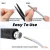 100Pcs Replacement Plastic Aglet Tips Heat Shrink Tubing Tips for Sneaker Shoe Lace Shortening Repair, Clear Aglets For Shoelaces for Drawstring Ends DIY Shoelace Heads Hoodies Clothing Rope Heads view 3