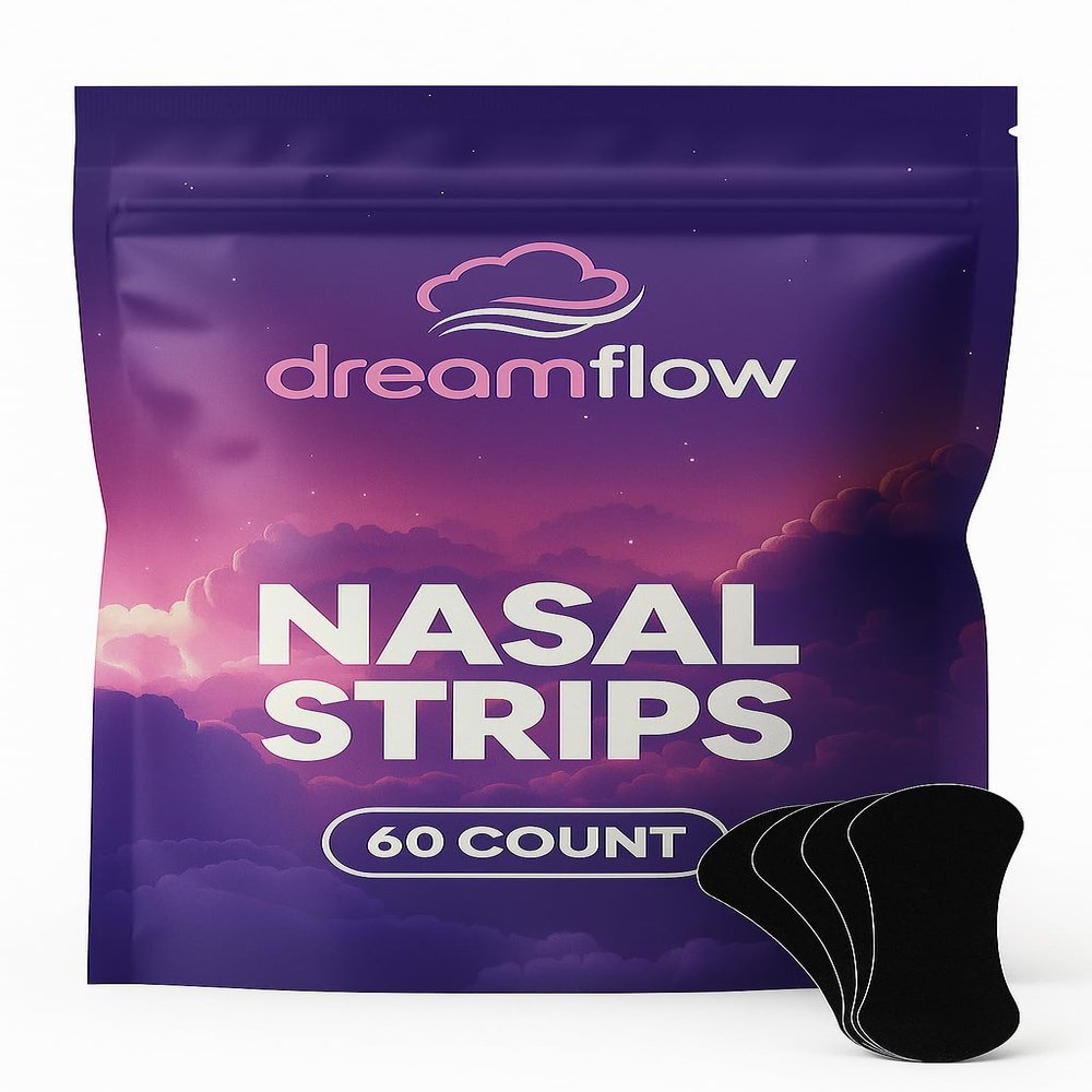 Nasal Strips for Deep Sleep - Lightweight Comfortable Nose Tape with Strong Easy-Grip Adhesive for Painless Removal - Hypoallergenic Latex-Free Nose Strips for Breathing & Snoring Relief