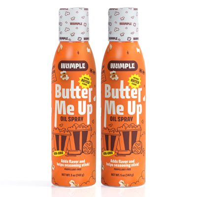 Wumple Buttery Popcorn Oil Spray - All-Natural Butter Spray for Popcorn, Air Fryer & Cooking - Non-GMO, Gluten-Free & Kosher - Pack of 2 (5 oz)