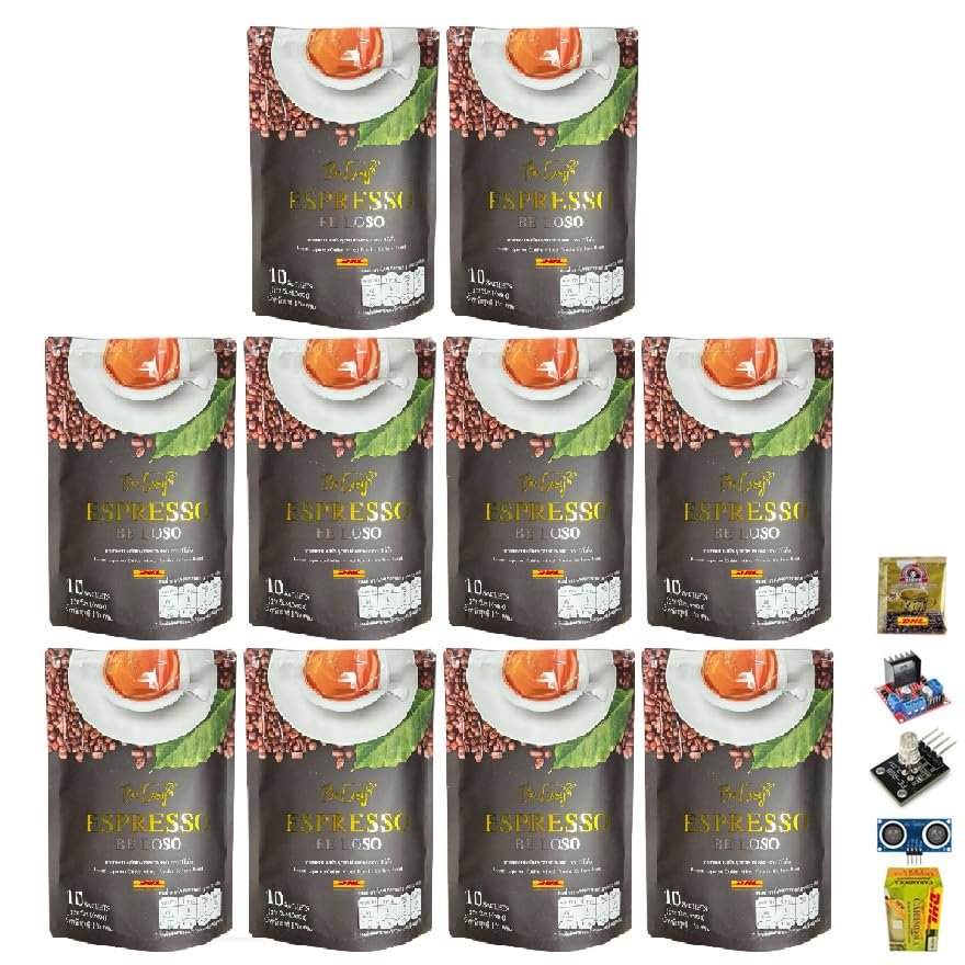 150 grams (10 Sachets) Be Easy Espresso Coffee Mix Healthy 9 in 1 Vegan Snack Robusta Roasted Snack Delicious Mellow Intense Set 10 By Beautygoodshop [Get Free For You Beauty Gifts]