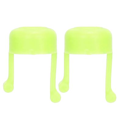 Kuuleyn 2pcs Portable Eyedrop Guide Aid,Help Applicator Practical, Eye Drop Bottle Holder Bracket Device Ergonomic Design Soft Silicone Material Safe Distance Control Elderly Use (Green)