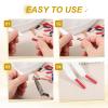 PATIKIL 24Pcs Shoelace Tips, Alloy 23mm Open Mouth Aglets Shoes Lace Cords End Tip Cap Replacement for DIY Clothes Strings, White view 4