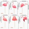 36 PCS Luau Flamingo Cupcake Toppers Double Side Tropical Aloha Flamingo Cupcake Picks for Summer Hawaiian Luau Tropical Theme Baby Shower Wedding Birthday Cake Decorations Supplies view 3