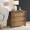 Lawrenis Design Rustic Brown Nightstand with 3 Drawers, Farmhouse Wood Bedside Table for Bedroom & Small Spaces, Large Storage Cabinet, Easy Assembly, 1 Piece