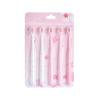 NSKQUFDNFKA Manual Toothbrush 3/5 PC Pink Sakura Toothbrush for Adults Square Hole Soft Fur Girl Student Small Head Efficient Cleaning Teeth Brush(5PC) view 1