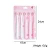 NSKQUFDNFKA Manual Toothbrush 3/5 PC Pink Sakura Toothbrush for Adults Square Hole Soft Fur Girl Student Small Head Efficient Cleaning Teeth Brush(5PC) view 3
