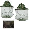 Hperu 2PCS Beekeeper Hat Veil Mask Anti Mosquito Bug Fly Face Protection Net Mesh Outdoor view 4