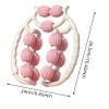 15 Wheels Massage Roller, Cellulite Appearance Circular Leg Clamp Massage Relax Roller, Muscle Relaxer for Legs, Thighs, Arm, Indoor Sports Yoga Bodybuilding Equipment (Pink) view 3