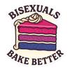 Layer Cake Bi Flag Frosting Queer Patisserie Sticker (3" x 3") view 1