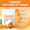 10-in-1 Turmeric Supplement Softgels, 95% Curcumin for 1000mg, Made Mct Oil, 60-Day Supply with Black Pepper, Ginger, Propolis Powder, Black Seed Oil, Saw Palmetto Oil, Zinc, Vitamin D3, E, More 4 Bag view 2
