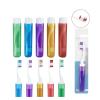 NSKQUFDNFKA Manual Toothbrush 5pcs Travel Toothbrush Folding Soft Bristle Cleaning Brushes for Home Household Camping Hiking Oral Care Tools Brush(5pcs red) view 2