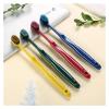 NSKQUFDNFKA Manual Toothbrush 2pcs Wide Head Soft Hair Toothbrush for Couples Adult 8 Colors Brush(Yellow Blue) view 4