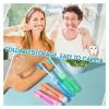 NSKQUFDNFKA Manual Toothbrush Folding Toothbrush Set Medium Hardness Nylon Bristles Travel Toothbrush Space-Saving Portable for Camping School Home Use Brush(Blue 3pc) view 4