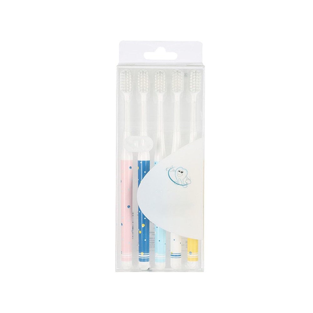 NSKQUFDNFKA Manual Toothbrush 5-Pack Toothbrush Soft Bristle Household Adult Daily Necessities Brush
