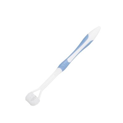NSKQUFDNFKA Manual Toothbrush 3D Stereo Three-Sided Toothbrush Soft Hair Adult Children Tongue Scraper Interchangeable Deep Cleaning Brush(Blue)