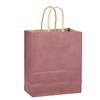 qiqee Dusty Rose Brown Gift Bag with Handles Bulk 24Pcs Paper Bags -8.3"x6"x3. 15" Party Favor Bags - Solid Color view 3