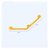 Bathtubs Grab Bar 135 Stainless Steel Grab Bar, Grab Rail Safety Anti-Slip Rail Handrail Support Rod, Portable Elderly Child Disabled view 2