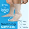 Doctor's Select Diabetic Socks for Men - 4 Pairs Crew Stretch Top Mens Diabetic Socks for Men Size 13-15 | Neuropathy | Black, Gray, Beige, Navy Nvy-4P view 3