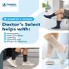 Doctor's Select Diabetic Socks for Men - 4 Pairs Crew Stretch Top Mens Diabetic Socks for Men Size 13-15 | Neuropathy | Black, Gray, Beige, Navy Nvy-4P view 4