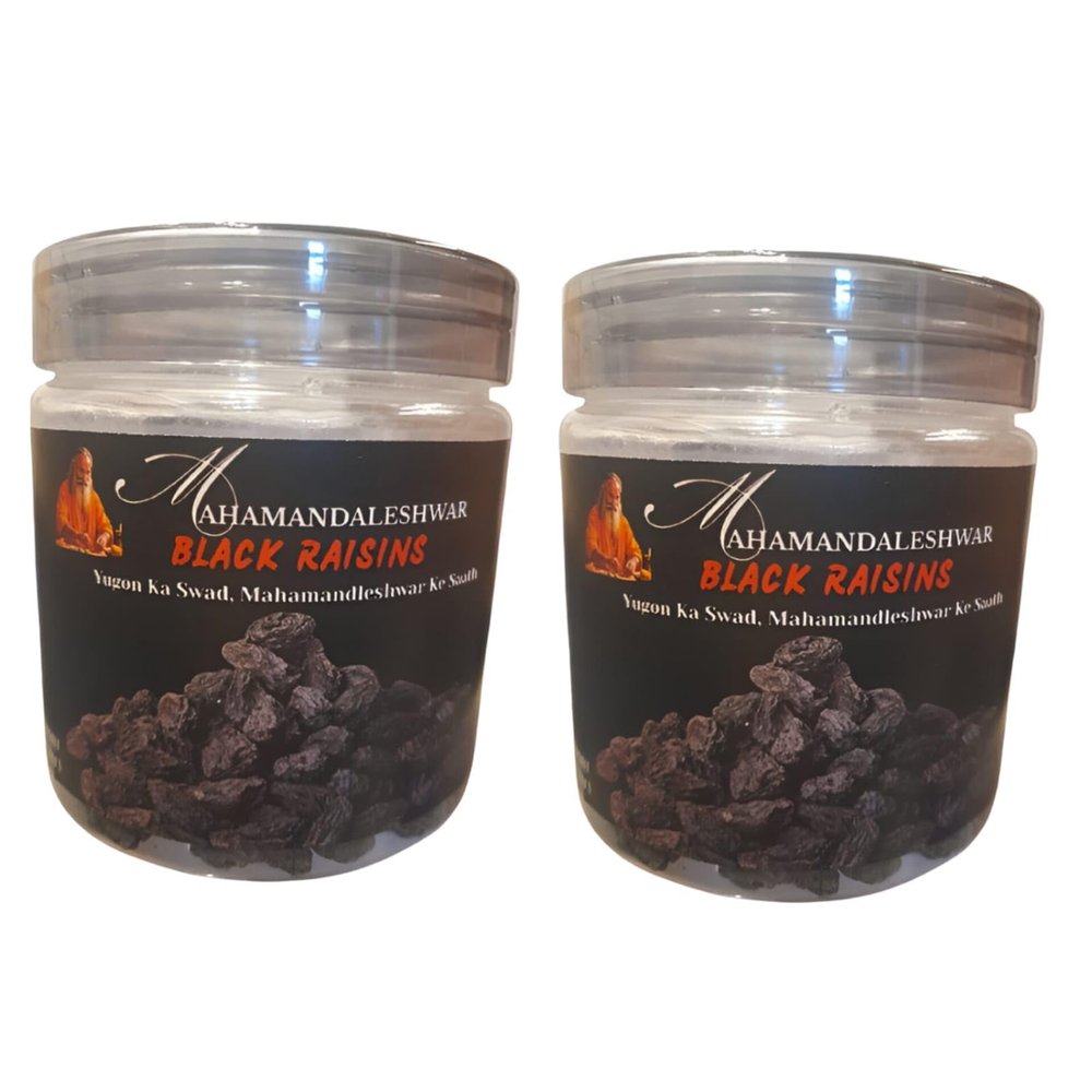 Mahamandaleshwar Black Raisins 1+1 Combo (250g x 2)| Seedless Dried Grapes | Traditional Indian Taste & Aroma