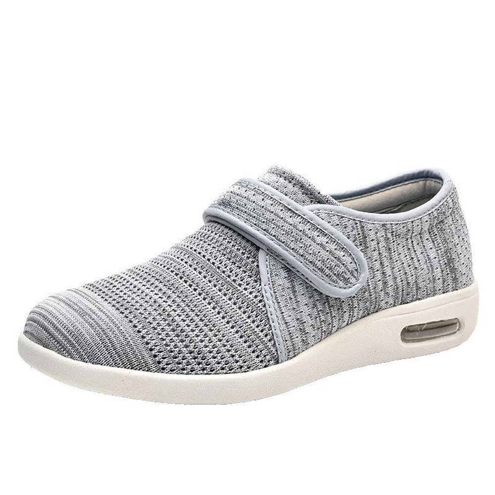 VEACAM Mens Womens Diabetic Shoes Arthritis Edema Walking Orthopedic Slippers Adjustable Memory Foam Barefoot Swollen Feet Trainers,Light Gray,8