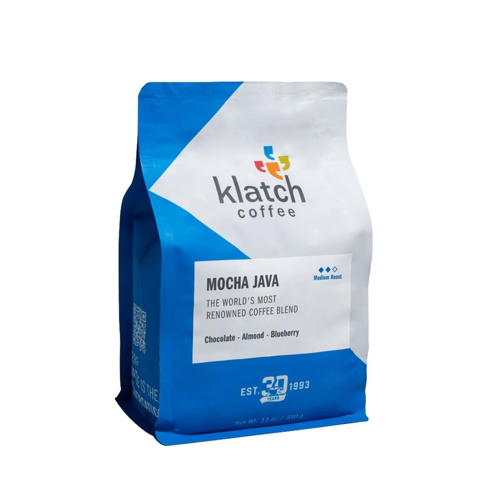 Mocha Java Blend - Roasted by Klatch Coffee - Freshly Ground Coffee - 310 Gram Bag